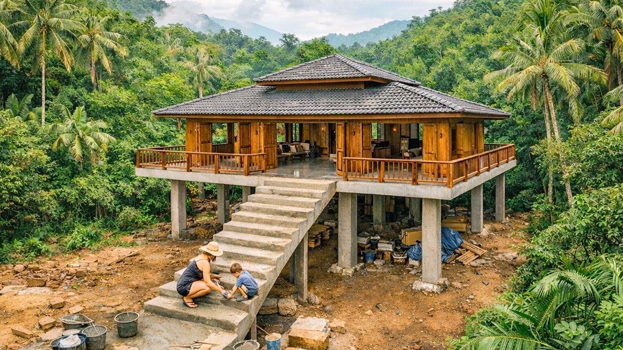 Single mother and son built a beautiful wooden house over 200 days & nights. | by @chucthihong1993
