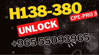 H138-380 unlock ,cpe-pro3 unlock with unlock code