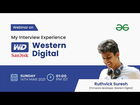 Webinar | My Interview Experience at Western Digital (Sandisk)