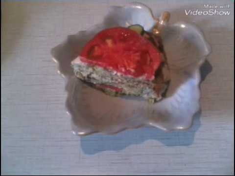 Закусочный салат_торт/Торт закусочный из кабачков+пикантный соус Новинки от Алины.