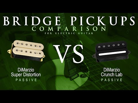 DiMarzio SUPER DISTORTION vs CRUNCH LAB - Passive Bridge Guitar Pickup Comparison Tone Demo