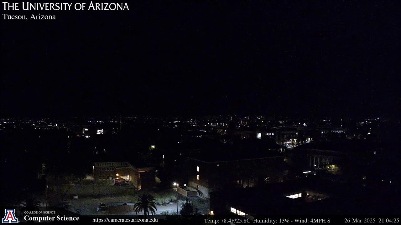 Live Tucson, AZ Webcam - UArizona Computer Science Webcams