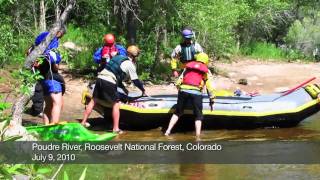 preview picture of video 'Rafting the Cache La Poudre 2010'