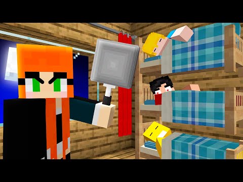 We spent the night at our friends' house in Minecraft!