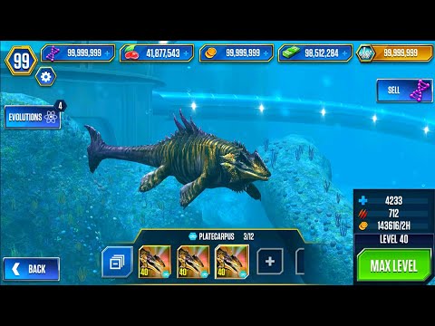 NEW UPGRADE PLATECARPUS MAX FULL X3 LEVEL 40 | JURASSIC WORLD THE GAME