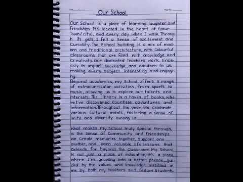 Our School|essay writing #essaywriting #ourschool #viral #shorts