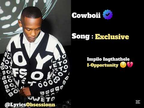 Cowboii & Mordecai - Inhliziyo Lyrics Video #cowboii #lyricsvideo #exclusive #amapiano #soulful #new