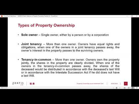 , title : 'Overview on Property Ownership as an Investment Tool (recorded FB LIVE video)'