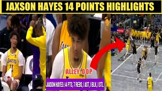 JAXSON HAYES FULL GAME HIGHLIGHTS VS MEMPHIS