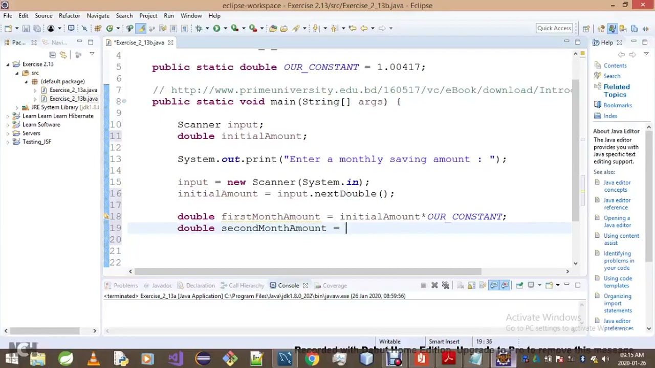 Introduction To Java Programming - Exercise 2 13b