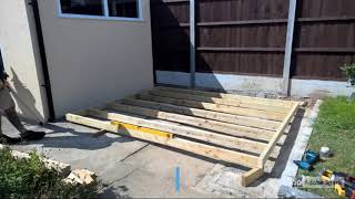 How to easily create a level shed floor on uneven concrete