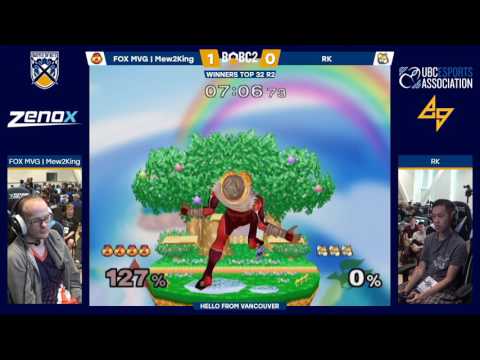 BoBC2 | FOX MVG | Mew2King (Sheik, Marth) vs. RK (Fox) | SSBM Winners Top 16