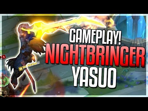 NIGHTBRINGER YASUO SKIN GAMEPLAY!! HOLY SH*T THIS SKIN!?! Skin Spotlight - League of Legends