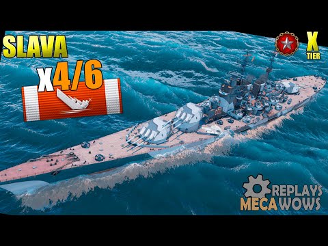 Slava 4/6 kills in ranked | World of Warships Gameplay