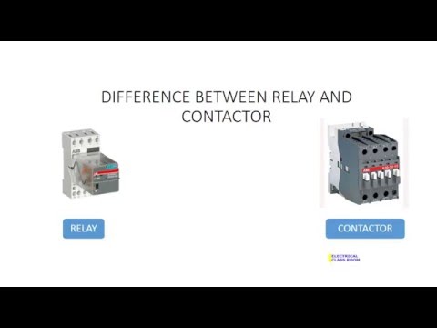 Difference between relays and contactors.