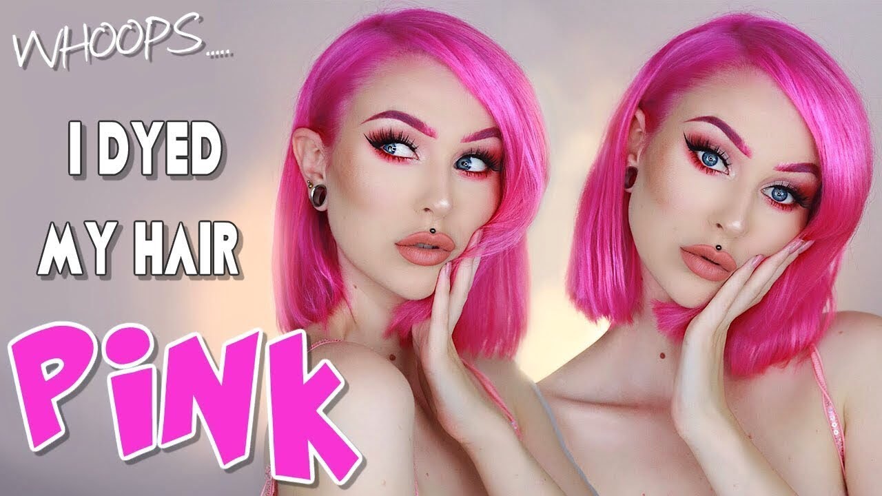 Extreme Hair Makeover ☆ Dyeing my Hair Pink 🦄 Step By Step How To Dye Hair