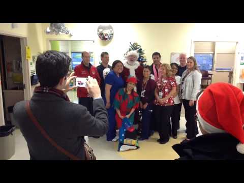 Santa visits Royal Columbian Hospital 2014