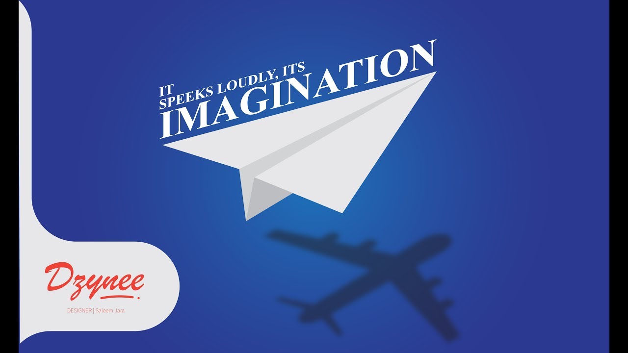 Illustrator Tutorials | Imagination Poster Paper Plane