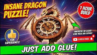Jollitot 3D Puzzles for Adults, Dragon Wall Clock 3D