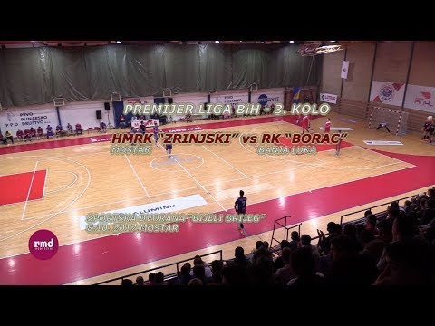 RUKOMET / PL BiH, 3. kolo - Zrinjski vs Borac 21:22 / SNIMAK UTAKMICE
