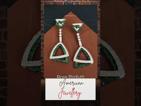 White traditional beautiful designer party wear ad earrings