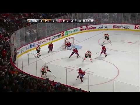 Scott Hartnell's hat trick @ Canadiens