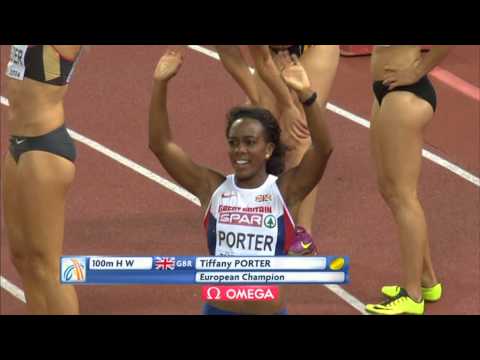 women's 100m hurdles Final European Championships in Zurich 2014