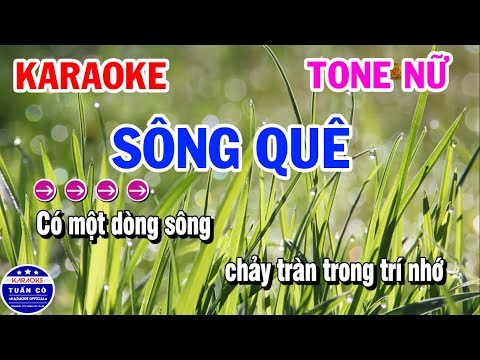 Karaoke Sông Quê Nhạc Sống Tone Nữ | Karaoke Tuấn Cò