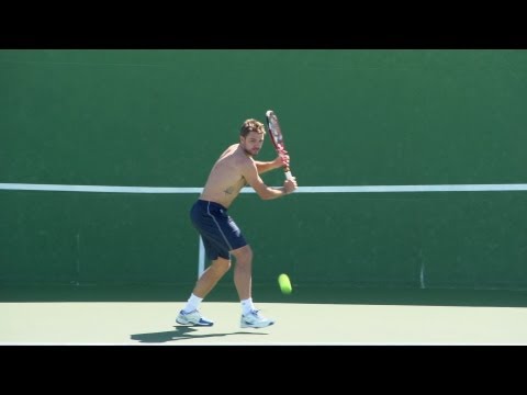 Stanislas Wawrinka Forehand and Backhand - Indian Wells 2013 - BNP Paribas Open