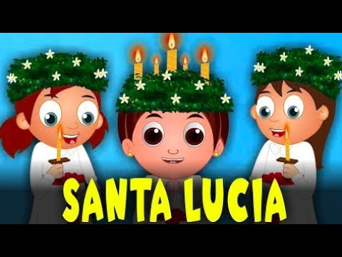 Santa Lucia  - Luciasangen med animasjon - Norske barnesanger - Julesanger