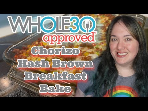 Casserole Challenge Collab | Whole30 Chorizo Breakfast Bake | EASY Egg & Hash Brown Brunch Dish