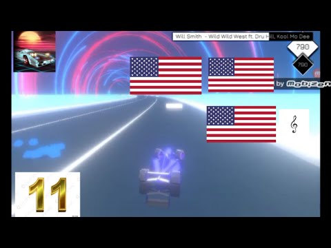 Will Smith - Wild Wild West ft. Dru Hill, Kool Mo Dee. 🎵 🇺🇲 ft. 🇺🇲, 🇺🇲. Music Racer - Ep #11.