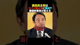 【断言】国民民主党はスパイ防止法に賛成なのか榛葉幹事長が答える【国民民主党】