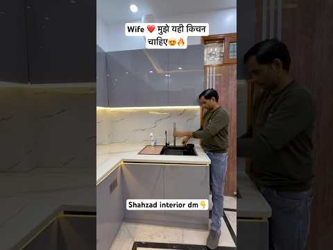 🍽️ "INSANE Modular Kitchen Design!😱✨ You Won't Believe This! colour white, and grey #noida #dehli