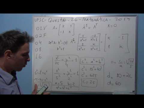 UFSC 2017 Matemática Questão 26