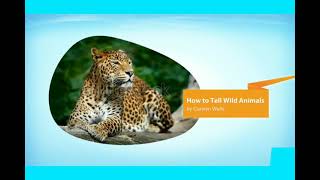 How To Tell Wild Animals By Carolyn Wells - First Flight - X