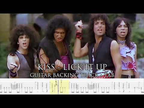 KISS - Lick it up [GUITARLESS BACKING TRACK + TAB]