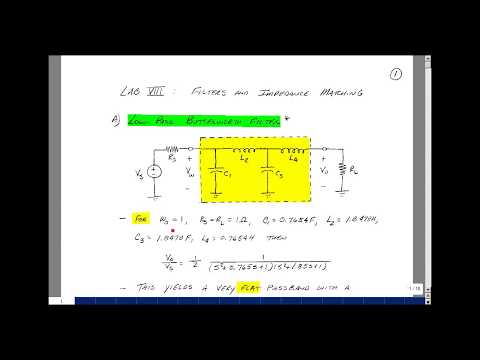 Lab VIII - Filters and Impedance Matching