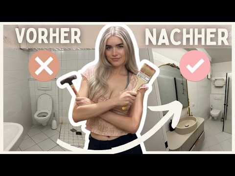 Badezimmer-Makeover OHNE Fliesenabschlagen! ✨ 2000€ Transformation 🛁