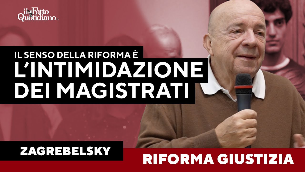 Referendum giustizia, Zagrebelsky: “Il senso della riforma è l’intimidazione dei magistrati”