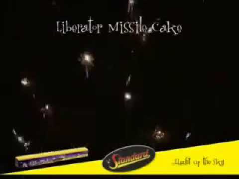 Liberator Roman Candle Missile Cake (100 Shot) Black Cat Fireworks