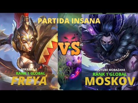 ¡MOSKOV TOP RANK N°1 GLOBAL VS FREYA TOP RANK N°1 GLOBAL! | PARTIDA INSANA [MOBILE LGENDS BANG BANG]