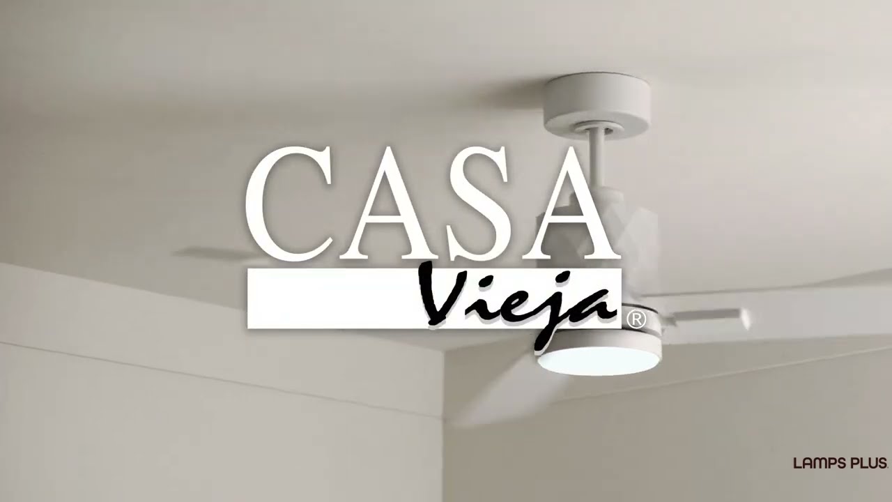 Video 1 Watch A Video About the Casa Vieja Lex Matte White LED Ceiling Fan with Remote