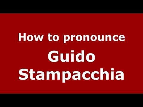How to pronounce Guido Stampacchia (Italian/Italy) - PronounceNames.com