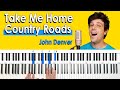 Take Me Home Country Roads John Denver PIANO CHORDS TUTORIAL