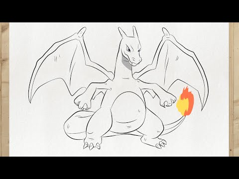 Comment dessiner DRACAUFEU (Charizard) dans POKÉMON étape par étape et super facilement tuto