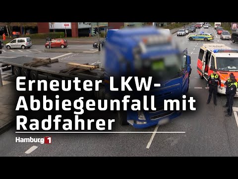Radfahrer bei Abbiegeunfall mit LKW schwer verletzt