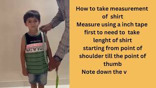 How to measure school uniform shirt for preprimary boys and girls