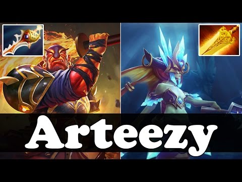 Arteezy 9018 Plays Ember Spirit WITH DIVINE RAPIER And Naga Siren - Dota 2