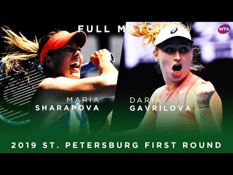 Теннис Maria Sharapova vs. Daria Gavrilova | Full Match | 2019 St. Petersburg First Round